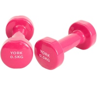 Гантель виниловая "York" 0.5 кг (розовая) B31374 YGB100